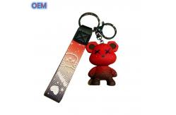 China Custom Plastic 3d Cartoon Keychain, OEM Design Cute PVC Keychain For Kids supplier