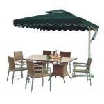 6 Piece patio furniture arm chairs outdoor furniture plastic wood handrail dining set with table garden furniture---8080 for sale