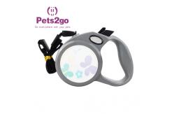 China Chrome Plated 237g 3m Retractable Cord Dog Leash supplier
