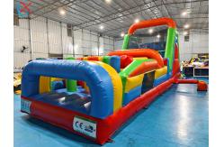 China Customized Long Size Inflatable Obstacle Course Inflatable Interactive Funny Game supplier