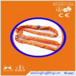 Polyster Lifting Chain Slings  Orange Color Customized Round Shape for sale