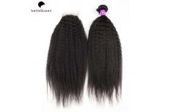 China 7A 100% Virgin Natural Black Double Drawn Human Hair Extensions Tangle Free supplier