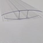 Clear Customizable Plastic H Shape Profiles For 4mm To 16mm Polycarbonate Hollow Sheet for sale