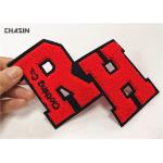 Custom Monogram Chenille Embroidery Patches  ,  Iron On Chenille Letter Patches for sale