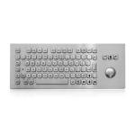 81 Keys IP65 Waterproof Metal Stainless Pc Desktop Keyboard With 38mm Trackball for sale
