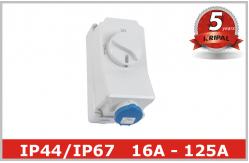 China 250V 415V Power Industrial Plug Socket with Switched Interlock PC BOX supplier