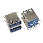 SMT Female USB 3.0 Type A Connector 90 Degree 9 Pin for sale