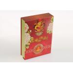 Customized Red Recycled Paper Gift Boxes , Eco - Friendly Tea Packaging Box