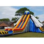 Colorful Giant Inflatable Slide With Double Lanes / Adult Water Wave Slide for sale