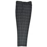 Men'S Custom Tailored Trousers Dark Grey Check T/R Fabric Excellent Workmanship for sale