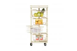 China Rotating Storage Organizer Household Utility Cart Multifunctional Rolling Cart supplier