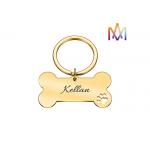 Fadeless Keyring Bone Collar Personalized Pet Charms for sale