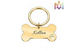 China Fadeless Keyring Bone Collar Personalized Pet Charms supplier