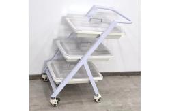 China Endoscopy Cart With 3 Trays Mobile Endoscope Storage Procedure Trolley supplier