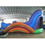 Colourful Inflatable Sports Games Wave Shaped Playground 8 X 8 X 3.4m 0.55mm PVC Tarpaulin for sale