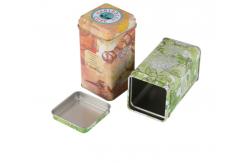China OEM Square Metal Tea Coffee Tin Box With Clear Window supplier