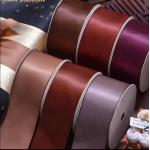 Polyester Double Face Smooth Satin Ribbon in Solid Colors for Gift Packing/Decorations for sale