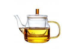 China Durable Stovetop Safe Teapot , Borosilicate Glass Clear Teapot With Infuser supplier
