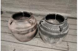 China Outdoor Round Fiberclay Planter with 5-6 Years Life Time Dependability supplier