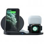 5W 7.5W 10W Custom Wireless Charger 3 In 1 ABS Phone Charging Dock for sale