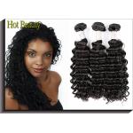 Deep Wave Natural Black Virgin Peruvian Hair Extensions 10 - 30 for sale