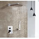 Electroplate Matte Silver Concealed Bath Shower Mixer Tap