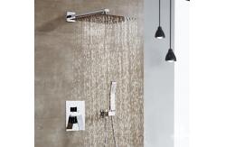 China Electroplate Matte Silver Concealed Bath Shower Mixer Tap supplier