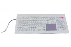 China 108 key IP65 top panel mounting industrial membrane waterproof keyboard with touchpad supplier