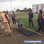 All Weather Spray Coated Synthetic Jogging Track Flooring Eco-Friendly
