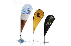 China Weatherproof Polyester Teardrop Beach Flag CMYK Waterproof supplier