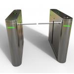 SS304 Drop Arm Turnstile Infrared Sensor Public Door Access Control System