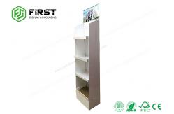 China 4 Shelves POP Cardboard Floor Display With CMYK Printing For Advertising supplier