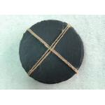 4 Pieces Slate Round Stone Coasters Eco Friendly For Hotel / Restaurant