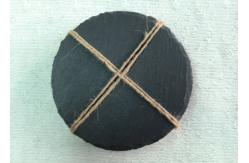 China 4 Pieces Slate Round Stone Coasters Eco Friendly For Hotel / Restaurant supplier