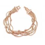 (B-125) Fashion Design Rose Gold Plated Link Chain Bangel Bracelet for Women Gift for sale