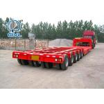 Colored Low Bed Semi Trailer , Low Floors Semitrailer Transport Heavy Vehicles Semitrailer for sale