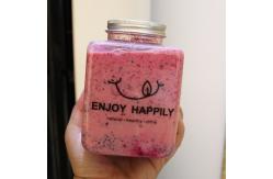 China Square Shape Plastic Juice Containers , Empty Plastic Juice Bottles Pet With Logo supplier