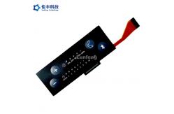 China PET Embossed Keys LED Membrane Switch , Custom FPC LED Membrane Keypad supplier