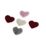 3 Cm Wool Handmade Felt Heart Ball Floral Material For Christmas Decoration for sale