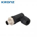 Professional M12 Connector Rated Current 4A Brass Contact Surface Black Housing Material