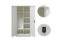China Multifunctional KD Metal Wardrobe Closets With Hanger supplier