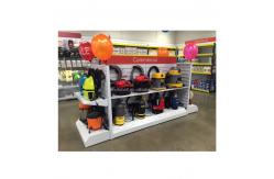 China Double Sided Steel Supermarket Rack Display Home Appliances Shelves Pulls supplier