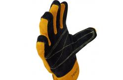 China NFPA 1971 Structural Firefighter Gloves Cowhide 3D Roll Over Tips Fireman Gloves supplier