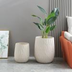 Long Lasting Frost Resistant Fiber Clay Planters Easy Cleaning