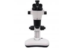 China Trinocular 0.7x - 6.3x Track Stand Zoom Stereo Optical Microscope A23.0203 supplier