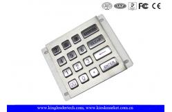 China Metal Industrial Numeric Keypad , 16 Keys Rugged Vandal Proof Keyboard supplier