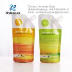 Custom Beverage Stand Up Biodegradable Spout Pouch Cap For Food Liquid Pouch for sale