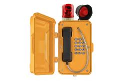 China Loud Speaker Dust Proof Watertight Telephone With Warning Lamp For Noisy Industry supplier