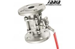 China 1 2 Inch 1 4 Manual Ball Valve High Pressure Three Piece Flanged supplier