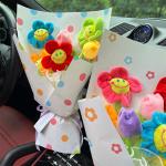 20x35cm Finished Dopamine Creative Bouquet Cartoon Artificial Flower Bouquet Multiple Color for Girlfriend Birthday Present for sale